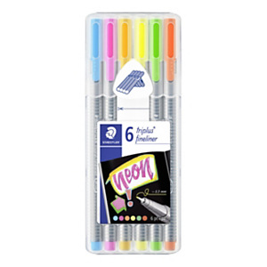 Staedtler Triplus 334 Bolígrafo fineliner, punta superfina, cuerpo de polipropileno de colores variados, colores de tinta variados