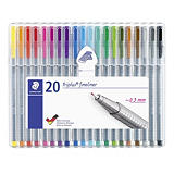 Staedtler Triplus 334 Bolígrafo fineliner, punta superfina, cuerpo gris de polipropileno, colores de tinta variados Staedtler Triplus 334 Bolígrafo fineliner, punta superfina, cuerpo gris de polipropileno, colores de tinta variados