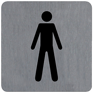 Standaard alu plaatje Herentoilet Standaard alu plaatje Herentoilet
