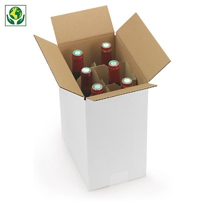 Standard flaskemballage med stående rumsdelning - 1