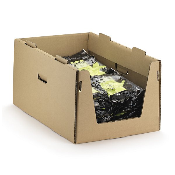 Stapelbak van karton met open voorzijde 400x400x200mm - 4