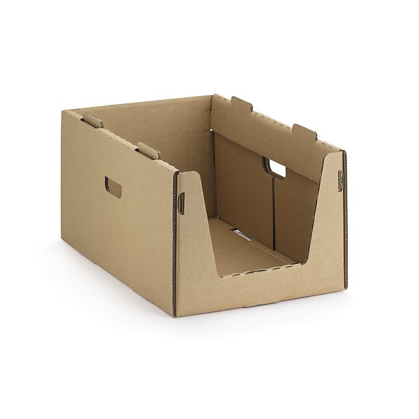 Stapelbak van karton met open voorzijde 400x400x200mm - 2