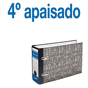 Staples AZ Neoclas Archivador de palanca, 4º apaisado, Lomo 70 mm, Capacidad 500 hojas, Cartón resistente recubierto de papel impreso, Negro jaspeado Staples AZ Neoclas Archivador de palanca, 4º apaisado, Lomo 70 mm, Capacidad 500 hojas, Cartón resistente recubierto de papel impreso, Negro jaspeado