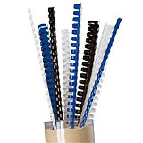 Staples Baguette de reliure en plastique à anneaux de diamètre 6 mm - Blanc - Boîte de 100 Staples Baguette de reliure en plastique à anneaux de diamètre 6 mm - Blanc - Boîte de 100