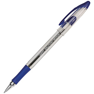 Staples BallPoint Medium Bolígrafo de punta de bola, punta mediana, cuerpo de plástico translúcido con grip, tinta azul Staples BallPoint Medium Bolígrafo de punta de bola, punta mediana, cuerpo de plástico translúcido con grip, tinta azul