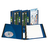Staples BETTER™ Carpeta personalizable de anillas tipo D, A4, ancho del lomo de 40 mm, capacidad para 275 hojas, polipropileno, azul Staples BETTER™ Carpeta personalizable de anillas tipo D, A4, ancho del lomo de 40 mm, capacidad para 275 hojas, polipropileno, azul