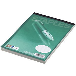 Staples Bloc reciclado con tapa, A5, rayado, 100 hojas, cubierta blanda cartulina, verde Staples Bloc reciclado con tapa, A5, rayado, 100 hojas, cubierta blanda cartulina, verde