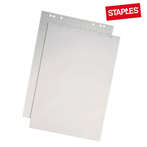 Staples Blocco di ricambio per lavagne a fogli mobili - Fogli a quadretti Staples Blocco di ricambio per lavagne a fogli mobili - Fogli a quadretti