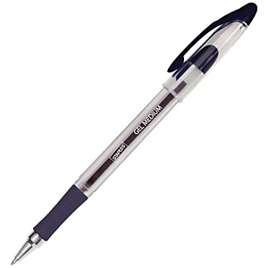 Staples Bolígrafo de gel, punta fina de 0,7 mm, cuerpo de plástico translúcido con grip, tinta negra Staples Bolígrafo de gel, punta fina de 0,7 mm, cuerpo de plástico translúcido con grip, tinta negra