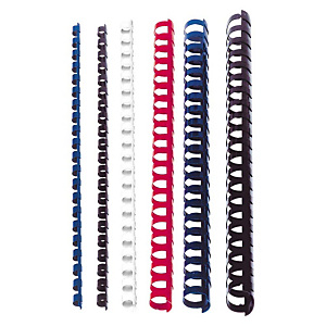 Staples Canutillos de plástico negro 16 mm 120 hojas 25 unid Staples Canutillos de plástico negro 16 mm 120 hojas 25 unid