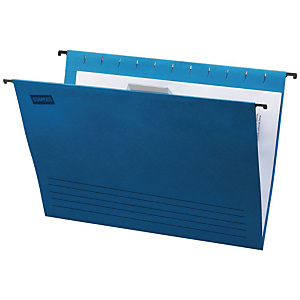 Staples Carpeta colgante para cajón Folio lomo V azul Staples Carpeta colgante para cajón Folio lomo V azul