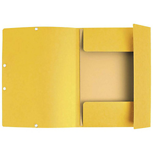 Staples Carpeta de gomas, A4, 3 solapas, lomo 15 mm, 150 hojas, cartulina, amarillo Staples Carpeta de gomas, A4, 3 solapas, lomo 15 mm, 150 hojas, cartulina, amarillo