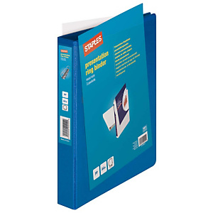 Staples Carpeta personalizable canguro de 4 anillas de 25 mm A4 Maxi lomo 42 mm de cartón plastificado azul Staples Carpeta personalizable canguro de 4 anillas de 25 mm A4 Maxi lomo 42 mm de cartón plastificado azul