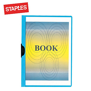 Staples Cartelline in PVC con fermafogli, Capacità 60 fogli, Azzurro (confezione 25 pezzi) Staples Cartelline in PVC con fermafogli, Capacità 60 fogli, Azzurro (confezione 25 pezzi)