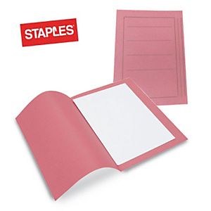 Staples Cartelline semplici in manilla con stampa - Colore rosso (confezione 50 pezzi) Staples Cartelline semplici in manilla con stampa - Colore rosso (confezione 50 pezzi)