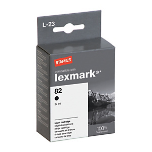 Staples Cartuccia inkjet compatibile con Lexmark 82, 4172891, Nero, Pacco singolo Staples Cartuccia inkjet compatibile con Lexmark 82, 4172891, Nero, Pacco singolo