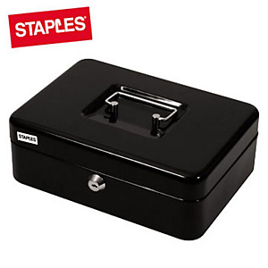 Staples Cassetta portavalori, Dimensioni 300 x 240 x 90 mm, Nero Staples Cassetta portavalori, Dimensioni 300 x 240 x 90 mm, Nero
