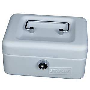 Staples Cassetta portavalori - Dimensioni (l x p x h) cm 15 x 11,5 x 7,5 - Colore bianco Staples Cassetta portavalori - Dimensioni (l x p x h) cm 15 x 11,5 x 7,5 - Colore bianco