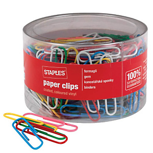 Staples Clips de colores, 50 mm, colores surtidos Staples Clips de colores, 50 mm, colores surtidos