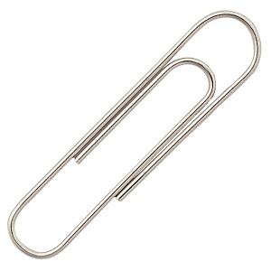 Staples Clips niquelados para papel, antioxidables, 32 mm, plata, caja de 1000 Staples Clips niquelados para papel, antioxidables, 32 mm, plata, caja de 1000