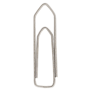 Staples Clips de papel, niquelados, plateados, 32 mm, caja de 100 Staples Clips de papel, niquelados, plateados, 32 mm, caja de 100