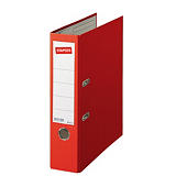 Staples Color Archivador de palanca, A4, Lomo 75 mm, Capacidad 500 hojas, Cartón recubierto de polipropileno, Rojo Staples Color Archivador de palanca, A4, Lomo 75 mm, Capacidad 500 hojas, Cartón recubierto de polipropileno, Rojo