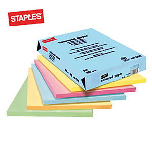 Staples Coloured paper Carta Colorata A4 per Fax, Fotocopiatrici, Stampanti Laser e Inkjet, 160 g/m², Giallo canarino (confezione 250 fogli) Staples Coloured paper Carta Colorata A4 per Fax, Fotocopiatrici, Stampanti Laser e Inkjet, 160 g/m², Giallo canarino (confezione 250 fogli)