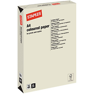 Staples Coloured Paper Papel de Colores para Faxes, Fotocopiadoras, Impresoras Láser e Impresoras de Inyección de Tinta Gris Perla A4 80 g/m² Staples Coloured Paper Papel de Colores para Faxes, Fotocopiadoras, Impresoras Láser e Impresoras de Inyección de Tinta Gris Perla A4 80 g/m²
