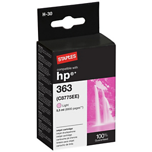 Staples Compatibile HP 363 Cartuccia inkjet Magenta chiaro Staples Compatibile HP 363 Cartuccia inkjet Magenta chiaro