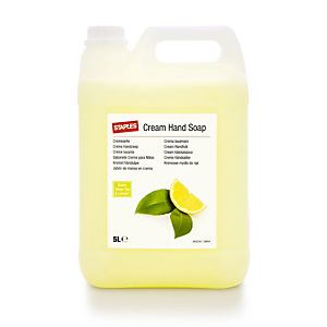 Staples Crema lavamani Nutriente Tè verde & Limone, Colore Verde, Tanica 5 l Staples Crema lavamani Nutriente Tè verde & Limone, Colore Verde, Tanica 5 l