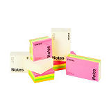 Staples Cubo de notas autoadhesivas, 76 x 76 mm, 70 gramos, colores neón variados Staples Cubo de notas autoadhesivas, 76 x 76 mm, 70 gramos, colores neón variados