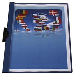 Staples Dossier de pinza, A4, PVC, 30 hojas, azul Staples Dossier de pinza, A4, PVC, 30 hojas, azul