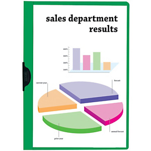 Staples Dossier de pinza, A4, PVC, 30 hojas, verde Staples Dossier de pinza, A4, PVC, 30 hojas, verde