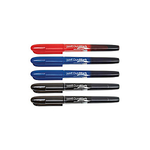 Staples DuraMark, Marcatore permanente a inchiostro liquido, Punta tonda, 1-3 mm, Inchiostro non tossico, Colori assortiti: Nero, blu e rosso Staples DuraMark, Marcatore permanente a inchiostro liquido, Punta tonda, 1-3 mm, Inchiostro non tossico, Colori assortiti: Nero, blu e rosso