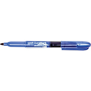 Staples DuraMark Rotulador permanente de tinta líquida, punta ojival, ancho de línea de 1 a 3 mm, tinta no tóxica, azul Staples DuraMark Rotulador permanente de tinta líquida, punta ojival, ancho de línea de 1 a 3 mm, tinta no tóxica, azul