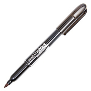 Staples DuraMark Rotulador permanente de tinta líquida, punta ojival, ancho de línea de 1 a 3 mm, tinta no tóxica, negro Staples DuraMark Rotulador permanente de tinta líquida, punta ojival, ancho de línea de 1 a 3 mm, tinta no tóxica, negro
