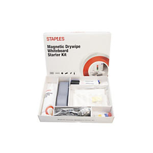 Staples El kit básico de pizarra blanca de borrado en seco magnética incluye 7 accesorios, paquete de 42 Staples El kit básico de pizarra blanca de borrado en seco magnética incluye 7 accesorios, paquete de 42