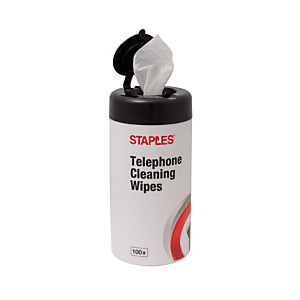 Staples Envase de toallitas de limpieza antibacterianas para teléfonos Staples Envase de toallitas de limpieza antibacterianas para teléfonos