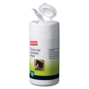 Staples Envase de toallitas para gafas y pantallas Staples Envase de toallitas para gafas y pantallas