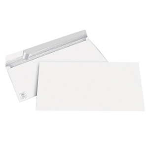Staples Enveloppe blanche DL 110 x 220 mm 80g sans fenêtre - bande autoadhésive (Boîte de 500) Staples Enveloppe blanche DL 110 x 220 mm 80g sans fenêtre - bande autoadhésive (Boîte de 500)