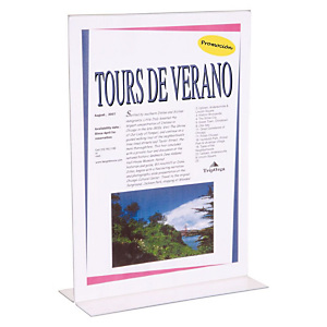 Staples Expositor, plástico, A5, 216 x 150 x 70 mm, transparente Staples Expositor, plástico, A5, 216 x 150 x 70 mm, transparente