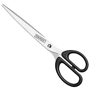 Staples Forbici asimmetriche, Acciaio inossidabile con punte arrotondate, Impugnatura asimmetrica in plastica, 25 cm, Nero Staples Forbici asimmetriche, Acciaio inossidabile con punte arrotondate, Impugnatura asimmetrica in plastica, 25 cm, Nero