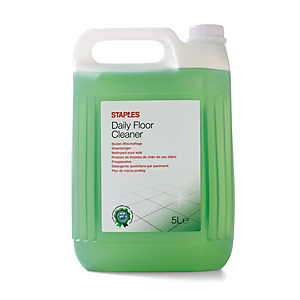 Staples Friegasuelos de uso diario, fragancia de pino, concentrado verde, 5 L Staples Friegasuelos de uso diario, fragancia de pino, concentrado verde, 5 L