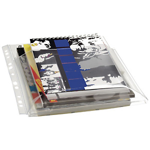 Staples Funda perforada con fuelle, A4, polipropileno de 300 micras, 11 orificios, lisa, transparente Staples Funda perforada con fuelle, A4, polipropileno de 300 micras, 11 orificios, lisa, transparente
