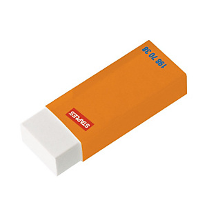 Staples Goma de borrar de vinilo, 4,3 x 1,8 x 1 cm, blanco Staples Goma de borrar de vinilo, 4,3 x 1,8 x 1 cm, blanco