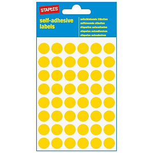 Staples Gomets Ø 12 mm. Amarillo Staples Gomets Ø 12 mm. Amarillo