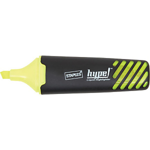 Staples Hype, Evidenziatore a fusto piatto, Inchiostro liquido, Punta a scalpello, 1-5 mm, Inchiostro non tossico, Giallo Staples Hype, Evidenziatore a fusto piatto, Inchiostro liquido, Punta a scalpello, 1-5 mm, Inchiostro non tossico, Giallo