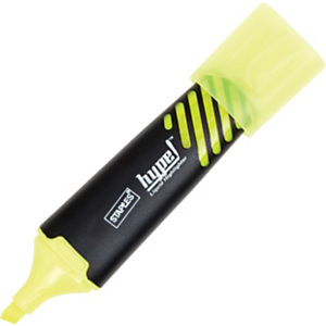 Staples Hype Marcador con tinta líquida y cuerpo redondo, punta biselada, ancho de línea de 1 a 5 mm, tinta no tóxica, amarillo Staples Hype Marcador con tinta líquida y cuerpo redondo, punta biselada, ancho de línea de 1 a 5 mm, tinta no tóxica, amarillo