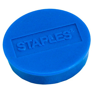 Staples Imanes redondos de 10 mm azules con capacidad para sujetar 4 hojas, paquete de 10 Staples Imanes redondos de 10 mm azules con capacidad para sujetar 4 hojas, paquete de 10