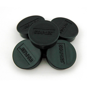 Staples Imanes redondos de 10 mm negros con capacidad para sujetar 4 hojas, paquete de 10 Staples Imanes redondos de 10 mm negros con capacidad para sujetar 4 hojas, paquete de 10